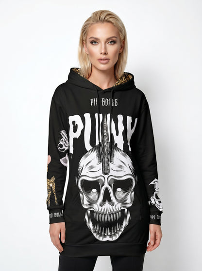 Hoodie long Leo punk