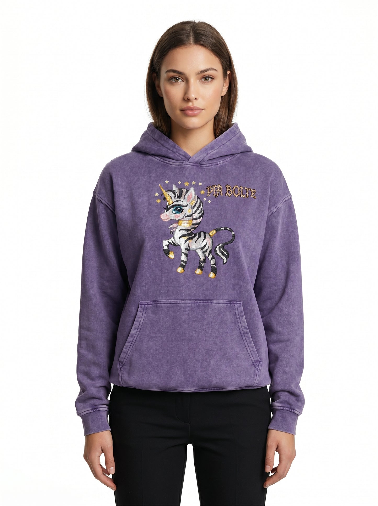 Hoodie purple sweet horse