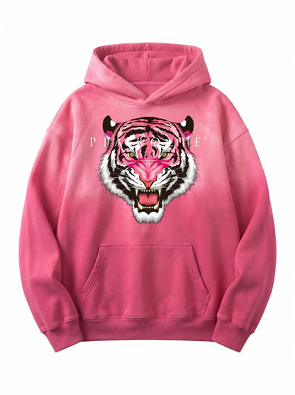 Hoodie winter LION pink
