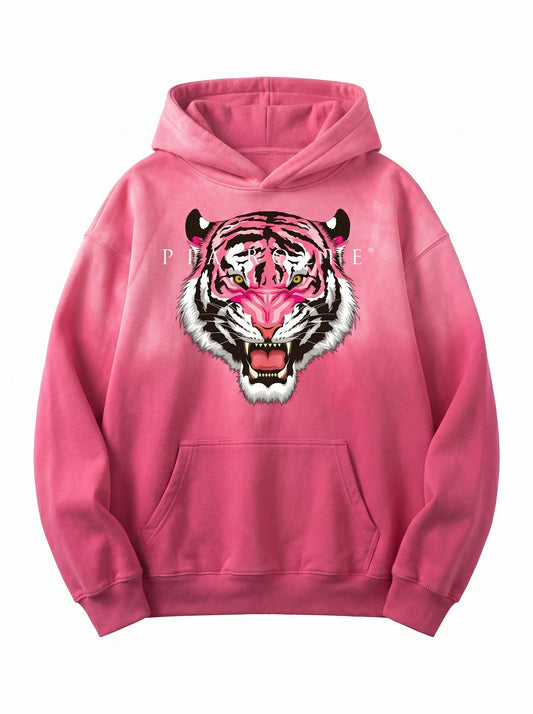 Hoodie winter LION pink