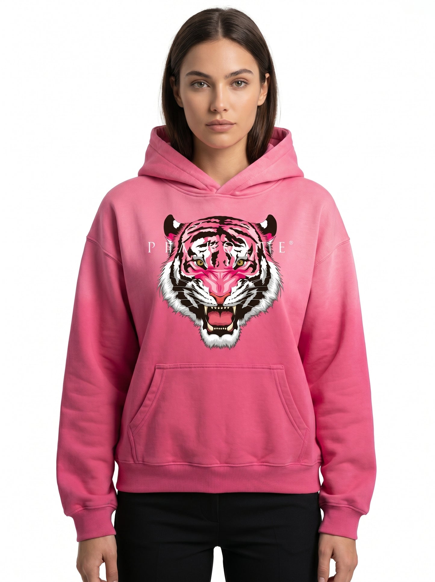 Hoodie winter LION pink