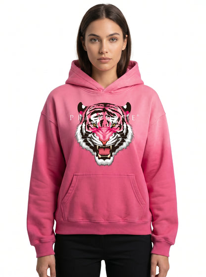 Hoodie winter LION pink