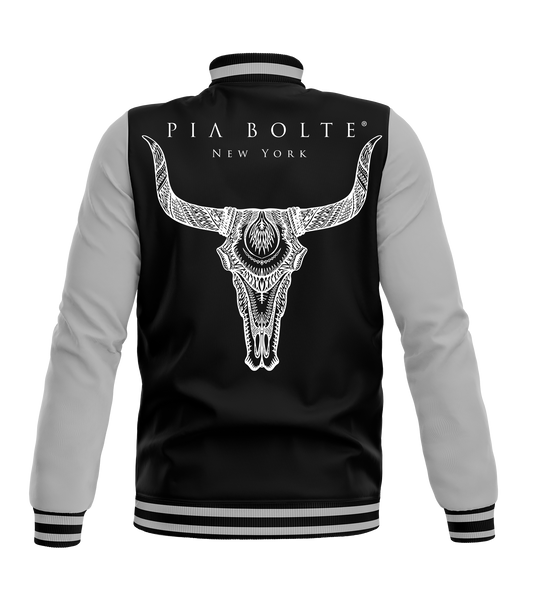 College Jacket black grey BULL Men