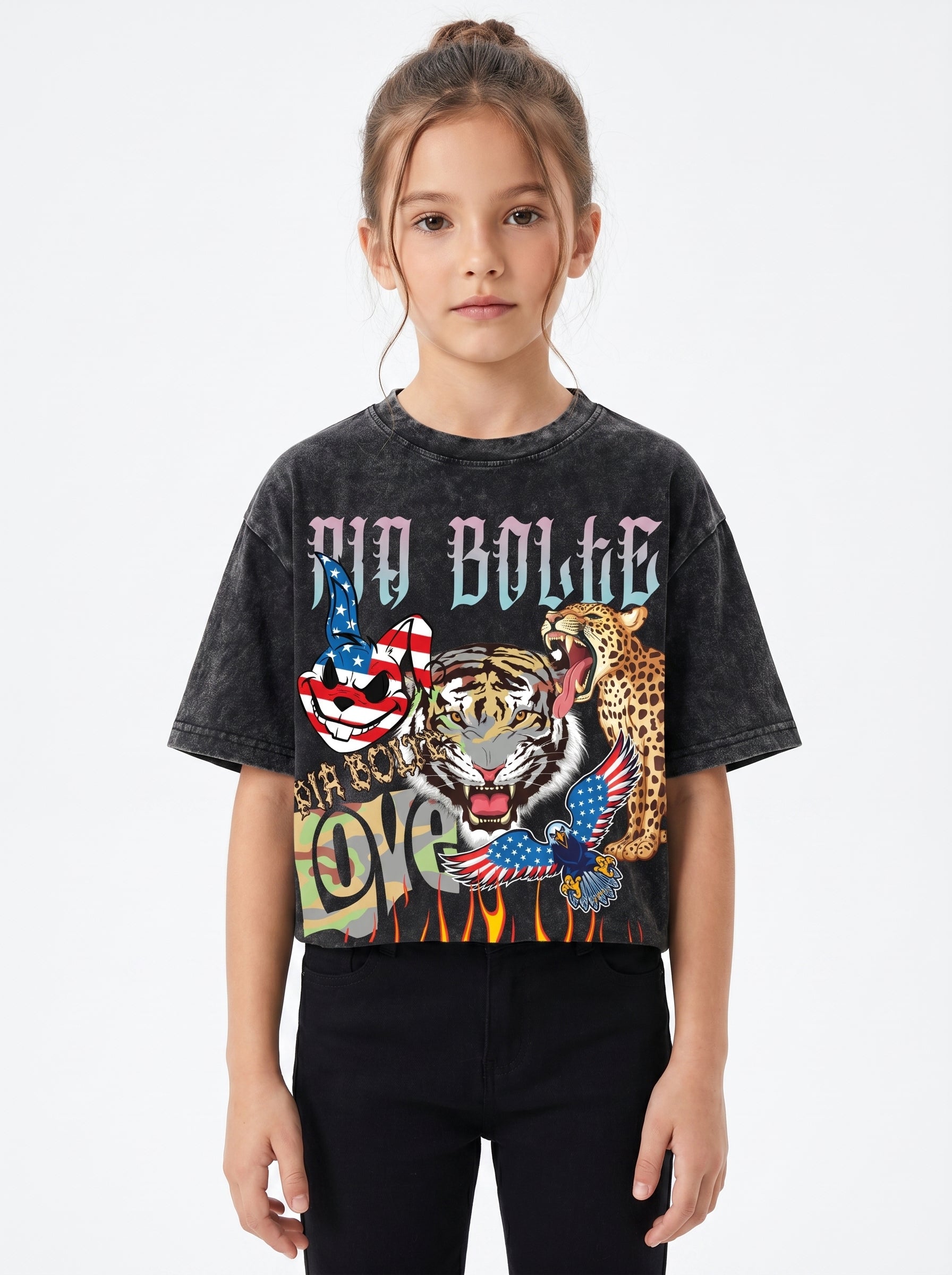 Kids T-Shirt LOVE amercian bunnyᴸᴵᴹᴵᵀᴱᴰ - PIA BOLTE® COUTURE