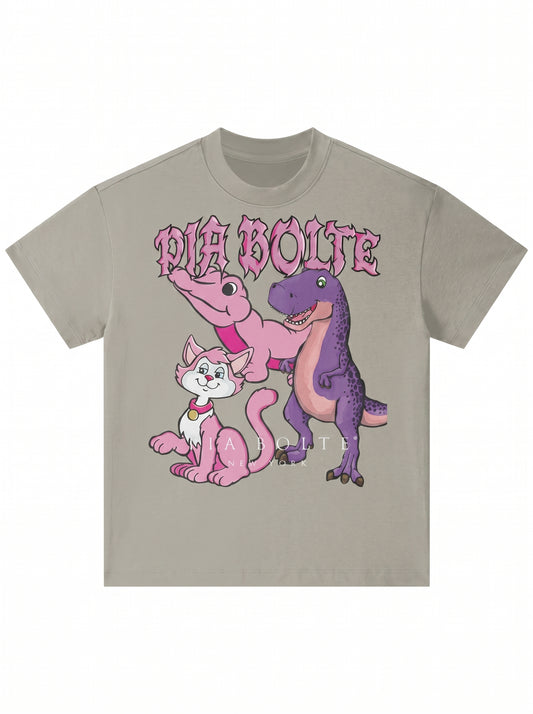 Kids T-Shirt sweet dinosaur kitty cat ᴸᴵᴹᴵᵀᴱᴰ - PIA BOLTE® COUTURE
