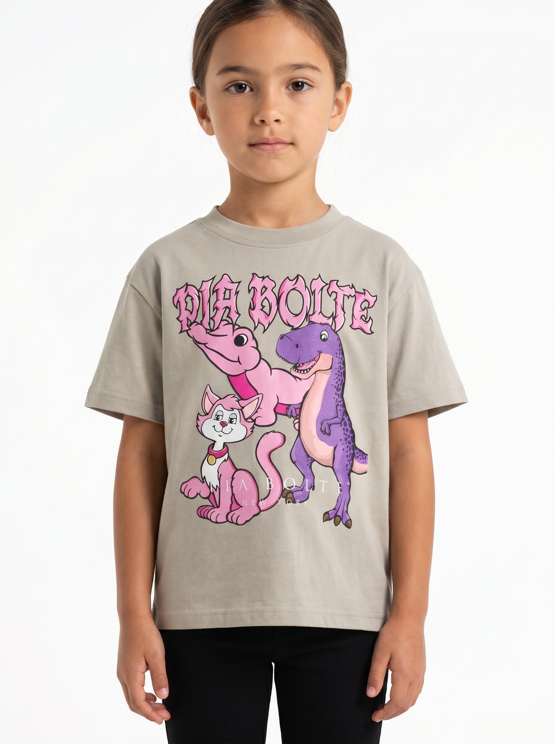 Kids T-Shirt sweet dinosaur kitty cat ᴸᴵᴹᴵᵀᴱᴰ - PIA BOLTE® COUTURE