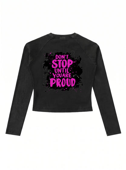 KILLERCLAW Cropped shirt – Don’t Stop Until You’re Proud