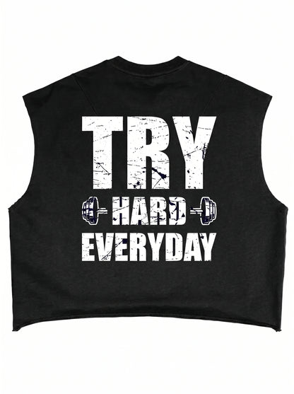 KILLERCLAW Cropped TRY HARD EVERYDAY Shirt