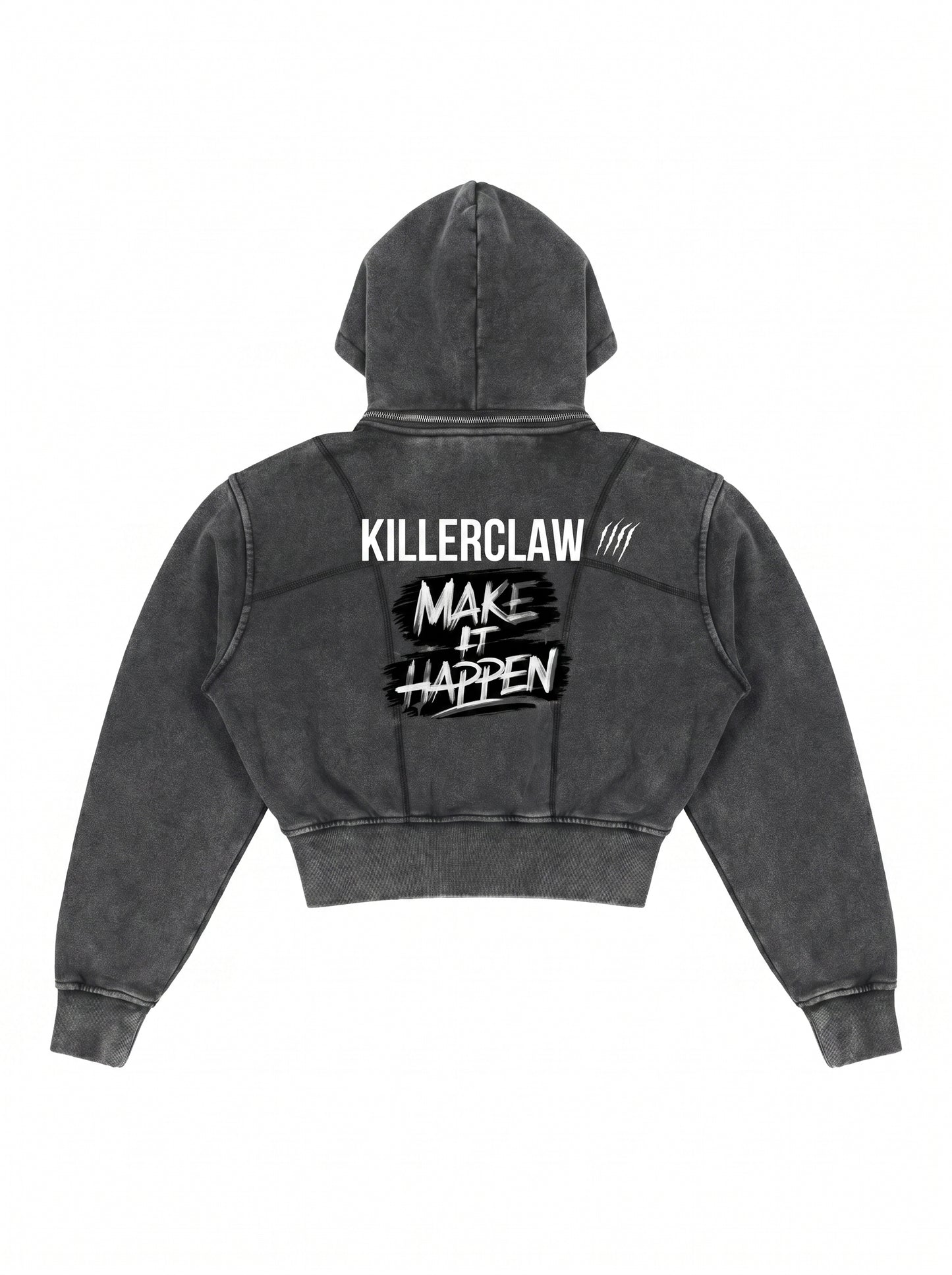 KILLERCLAW® Cropped Zip Hoodie – Make It Happen