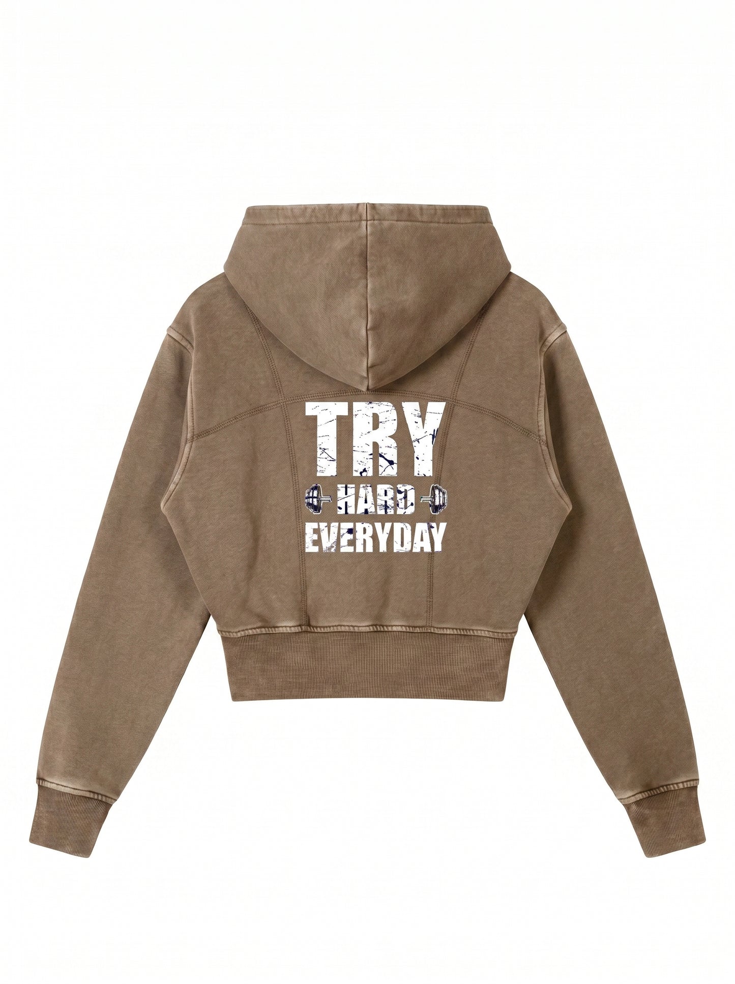 KILLERCLAW Cropped Zip Hoodie – Try Hard Everyday