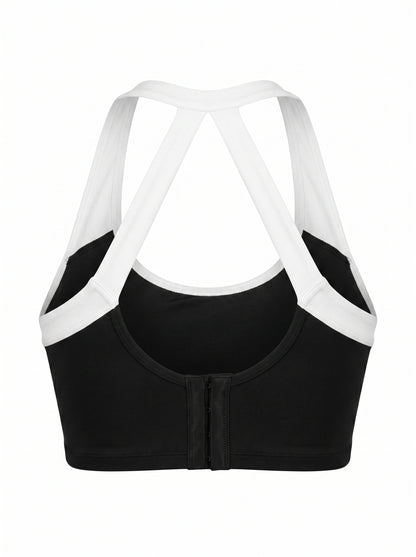 KILLERCLAW® Halter Sculpt Sports Bra – Black & White