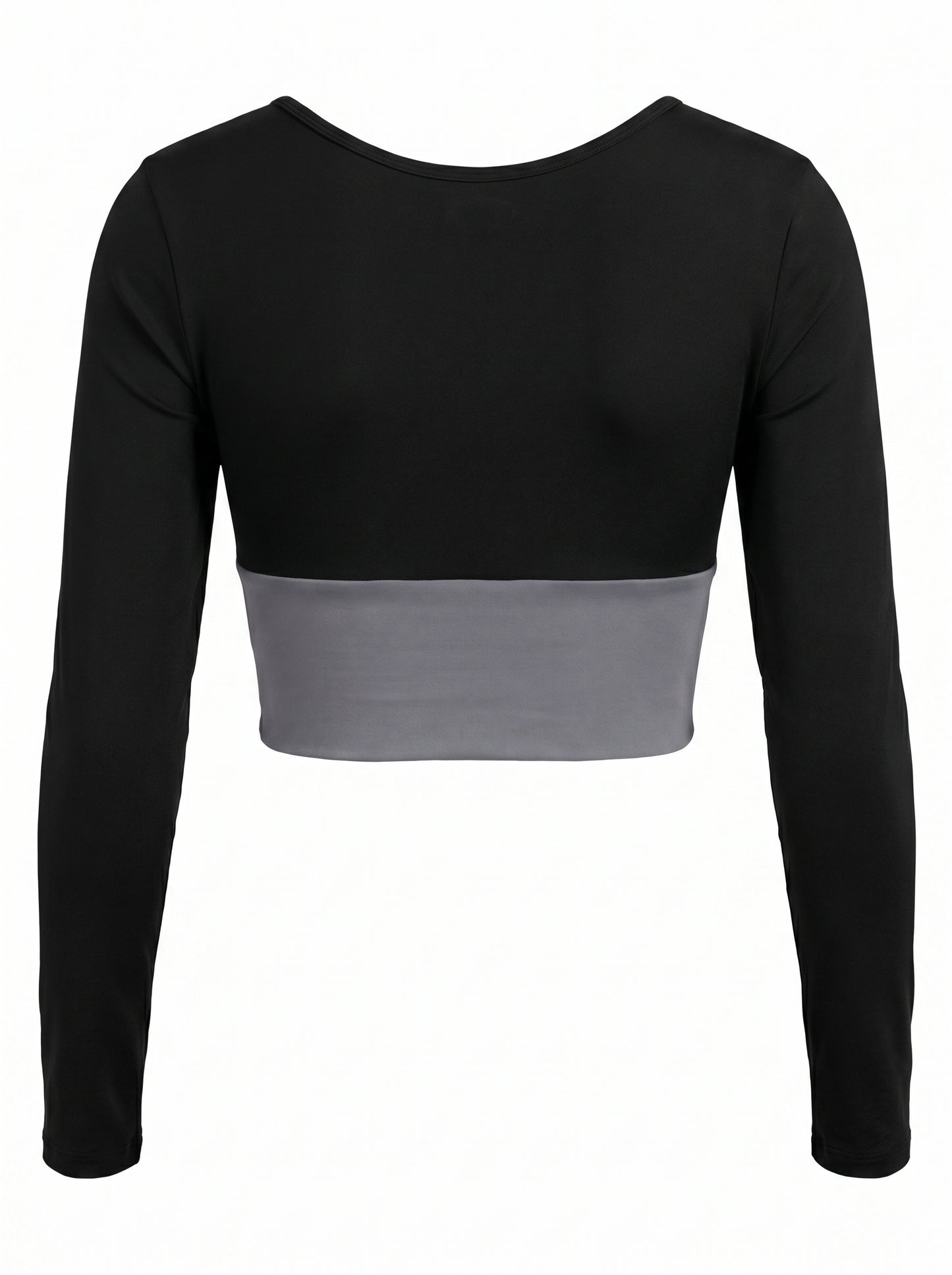 KILLERCLAW® Running Long Sleeve Crop – Black & Grey