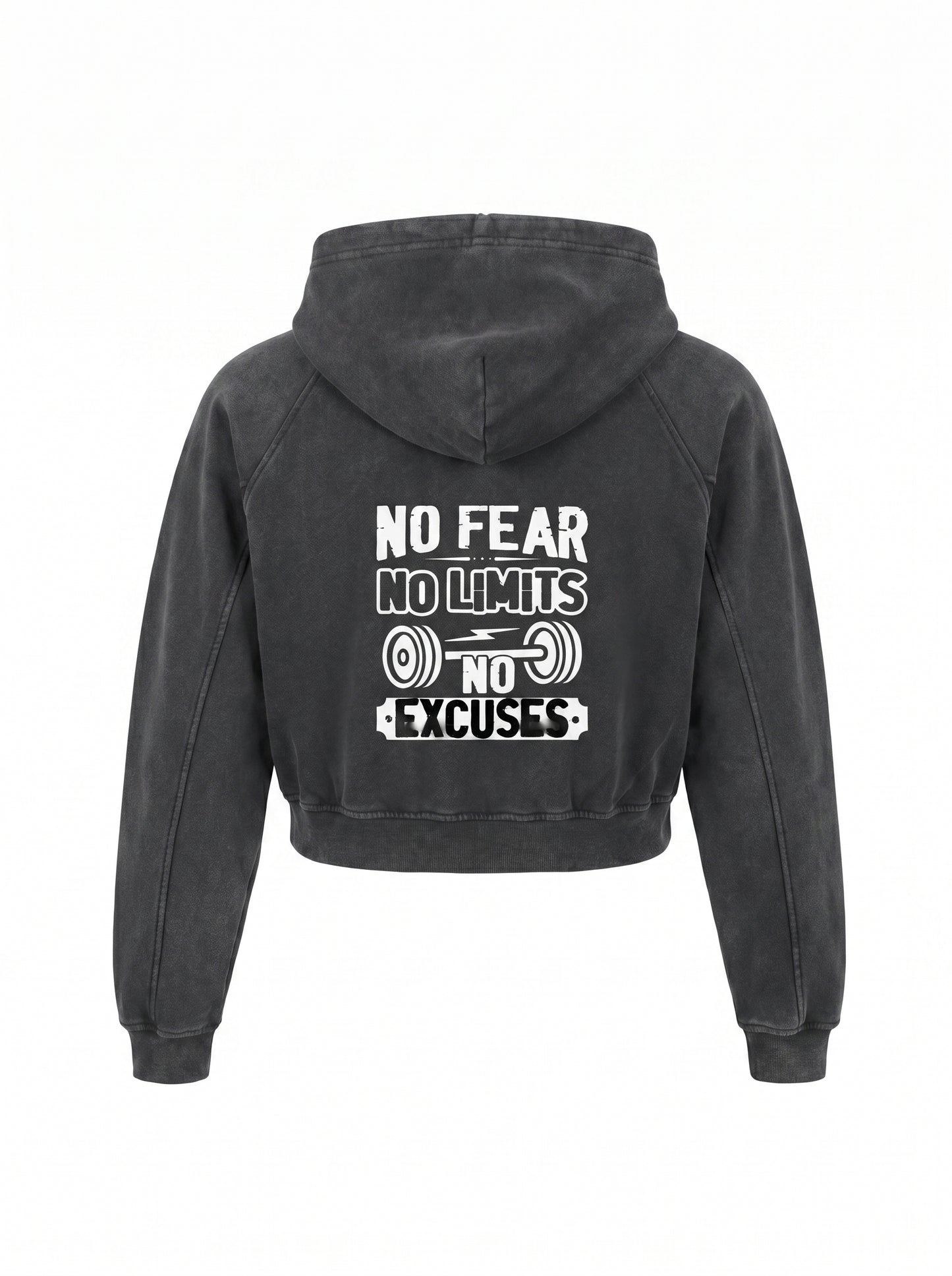 KILLERCLAW® Snow Washed Cropped Hoodie – NO FEAR. NO LIMITS.