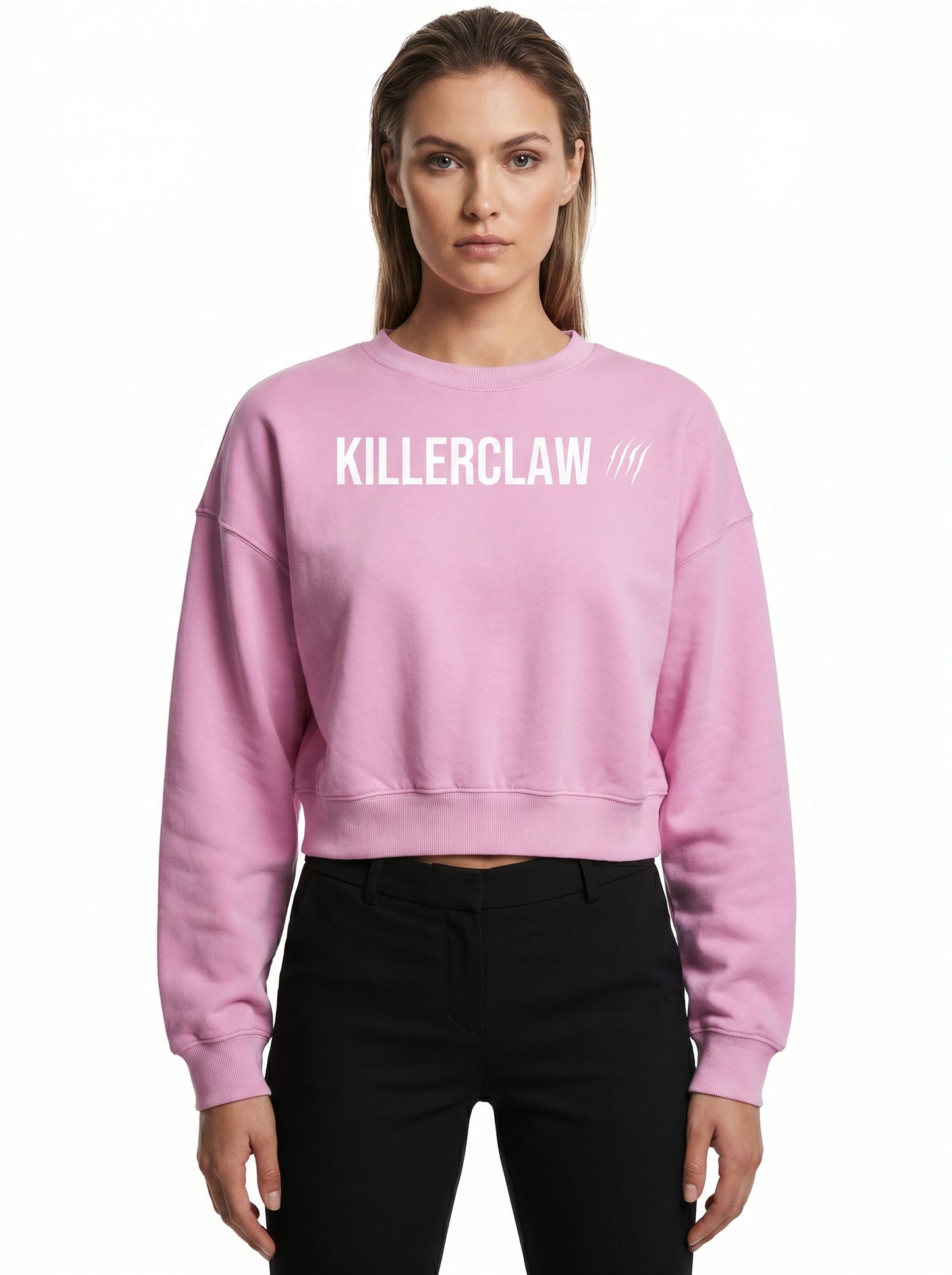 KILLERCLAW® TRY HARD EVERYDAY – Cropped Sweatshirt