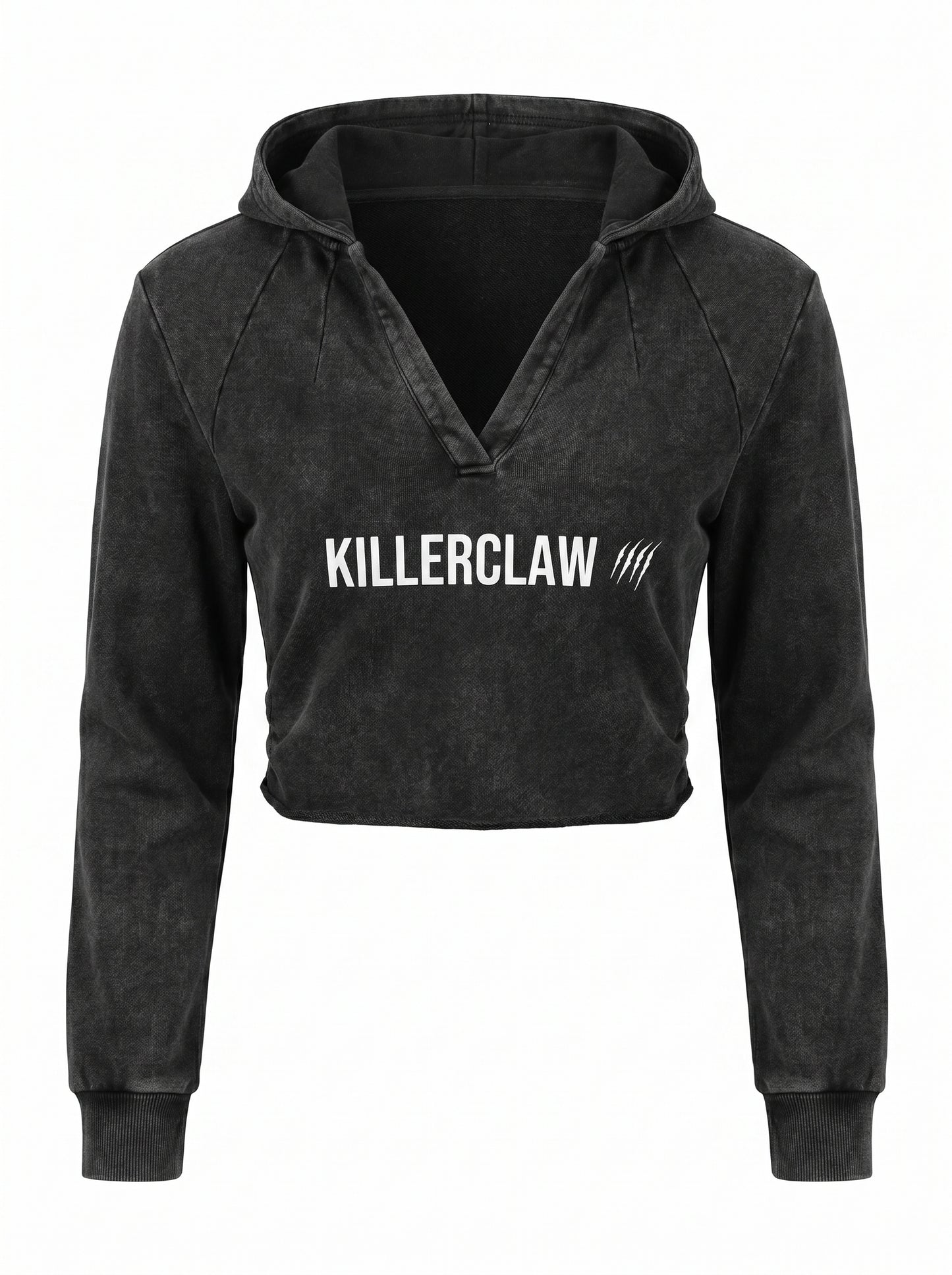 KILLERCLAW® Vintage Washed Hoodie crop – TRY HARD Everyday