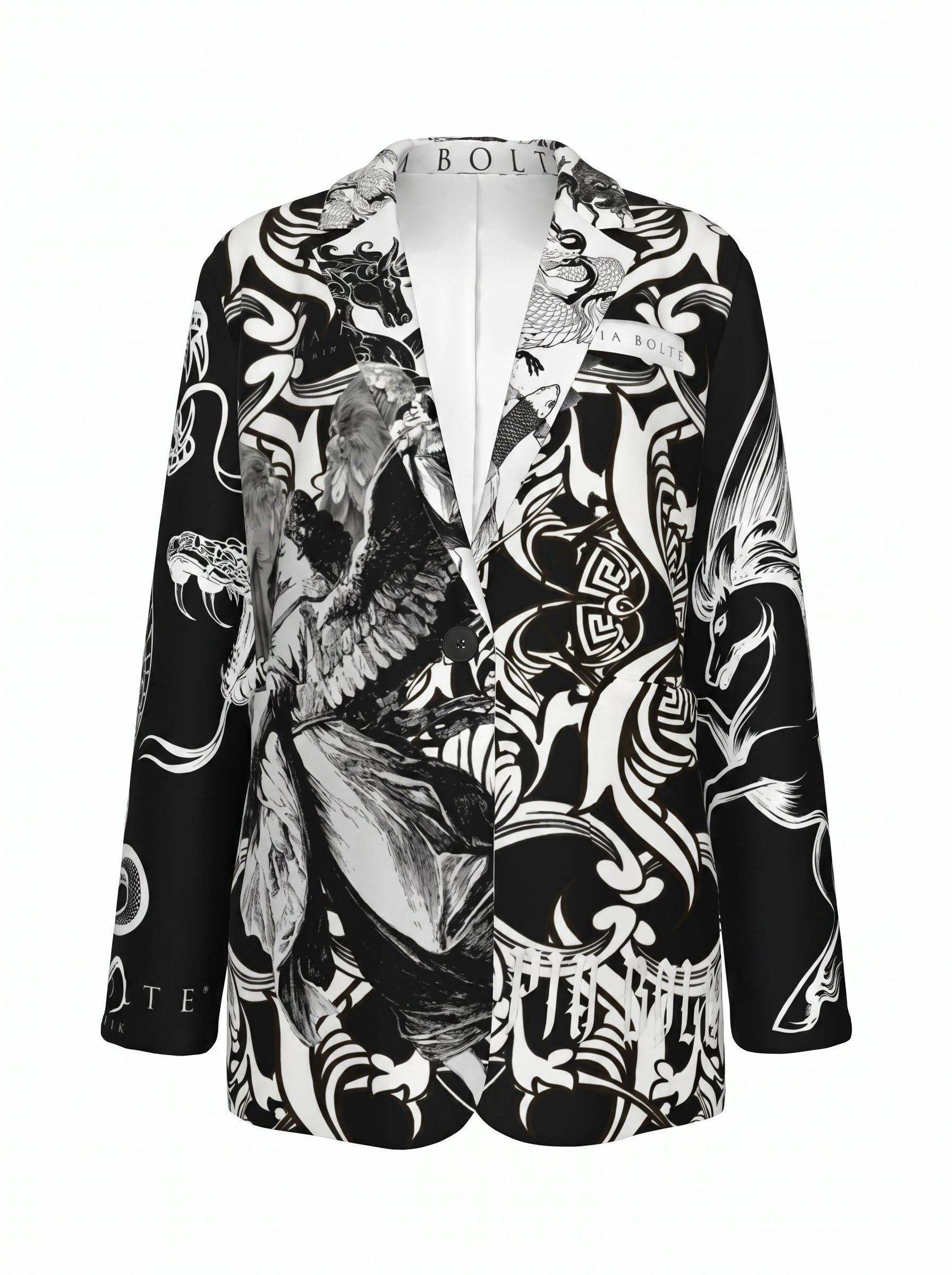 Leisure Blazer black angels snake - PIA BOLTE® COUTURE