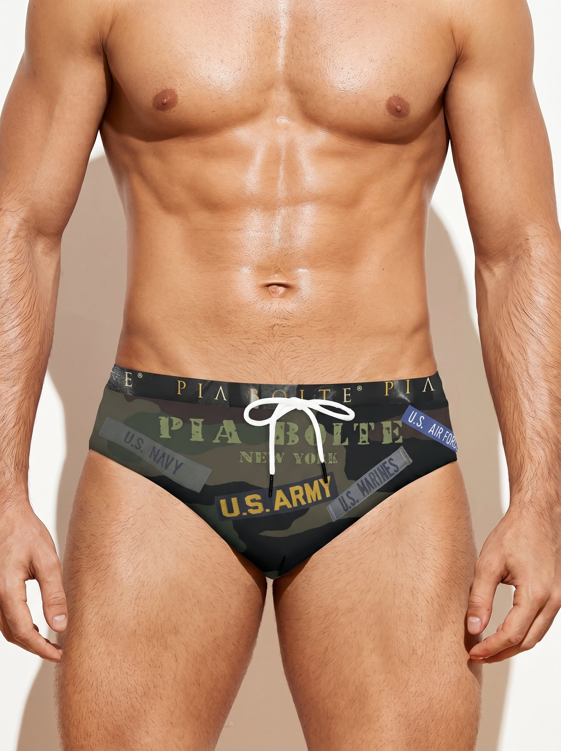 Men Swimming Marine Army PB ᴸᴵᴹᴵᵀᴱᴰ - PIA BOLTE® COUTURE