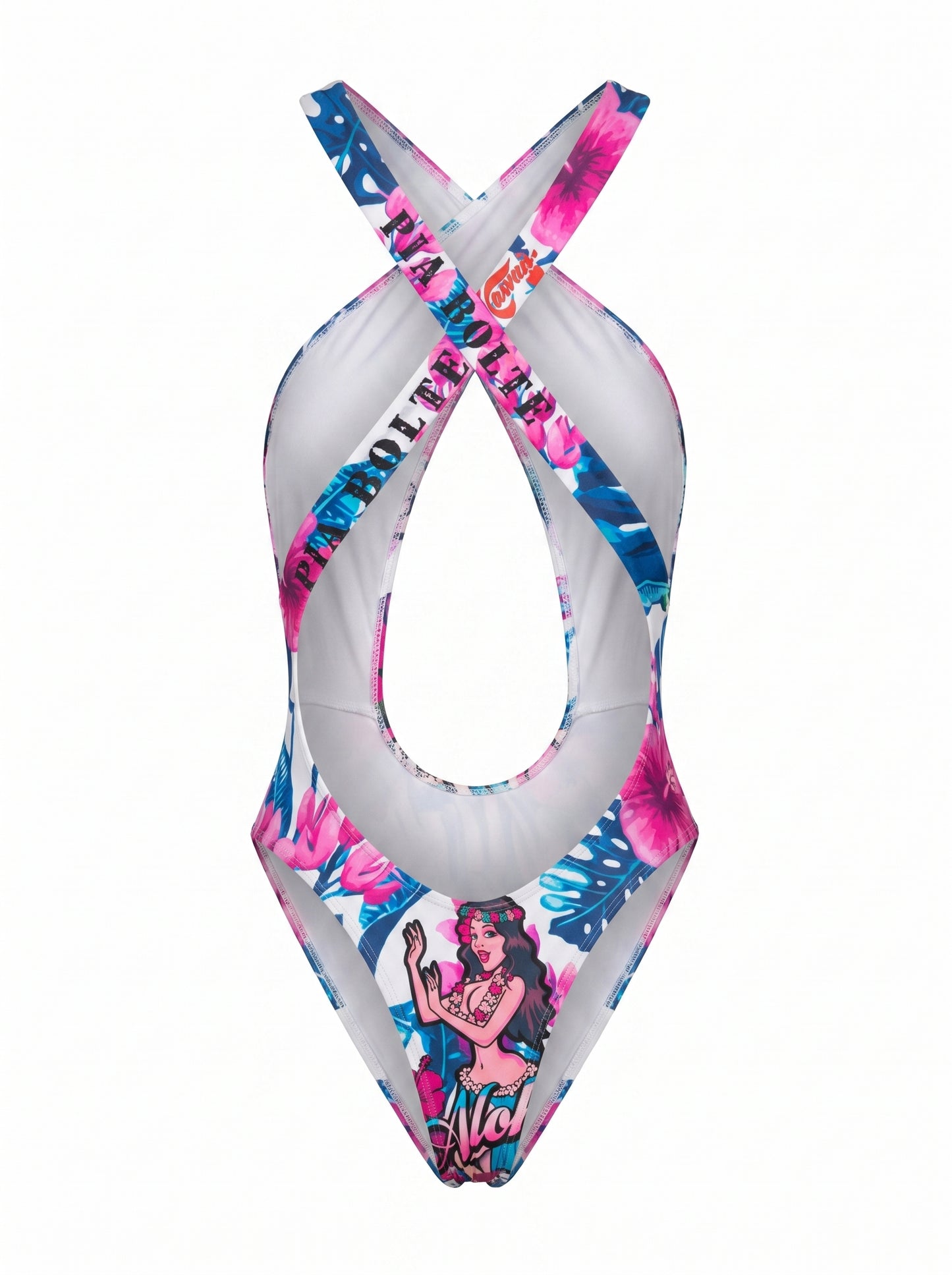 PIA BOLTE® Badeanzug mit Cut-Outs - Pink Aloha Summer - PIA BOLTE® COUTURE