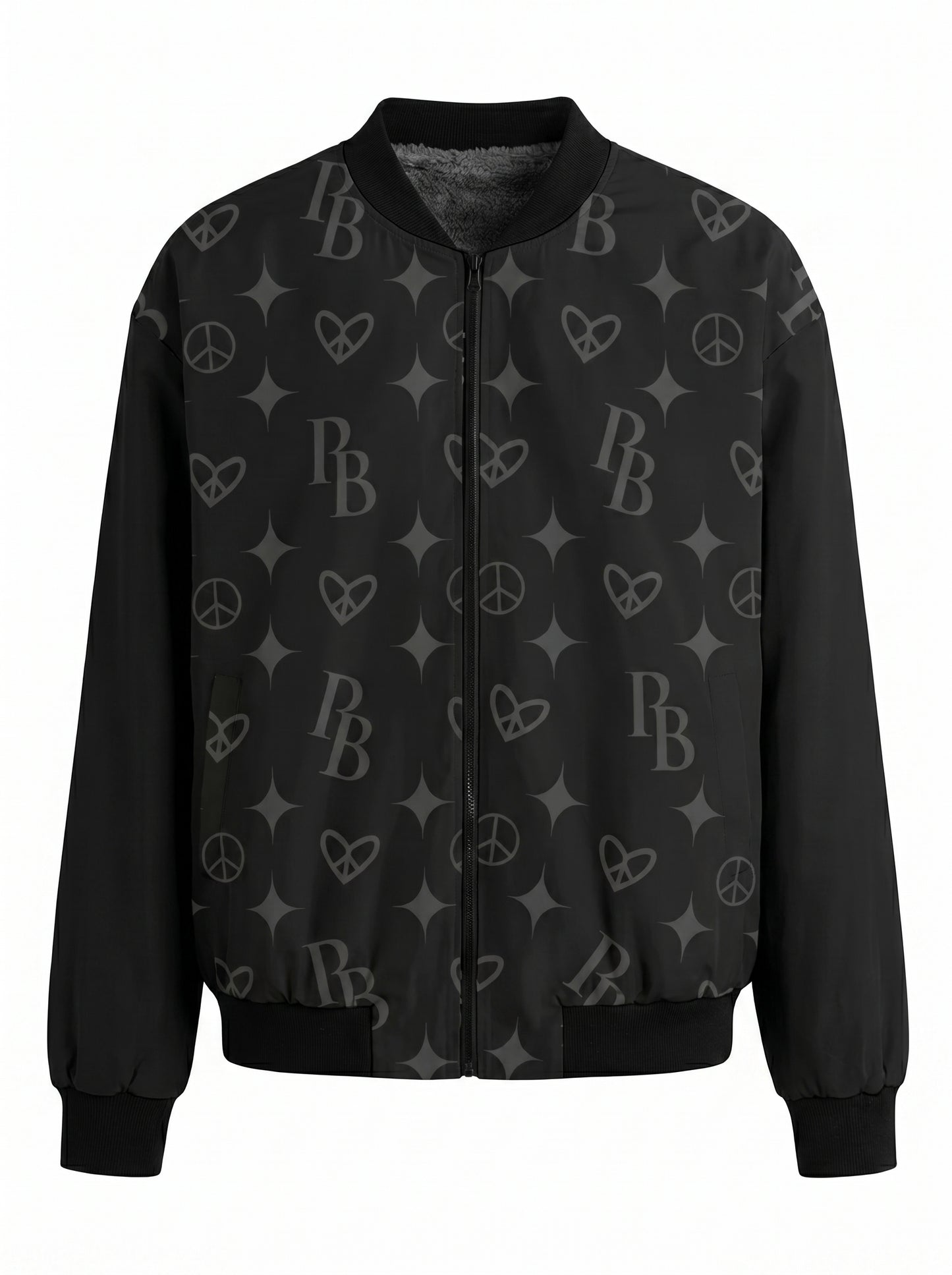 PIA BOLTE® Bomberjacke - Black & White Matroschka Style PB Hologram - PIA BOLTE® COUTURE