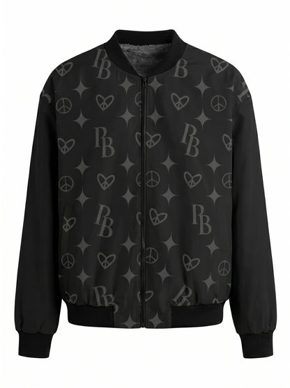 PIA BOLTE® Bomberjacke - Black & White Matroschka Style PB Hologram - PIA BOLTE® COUTURE