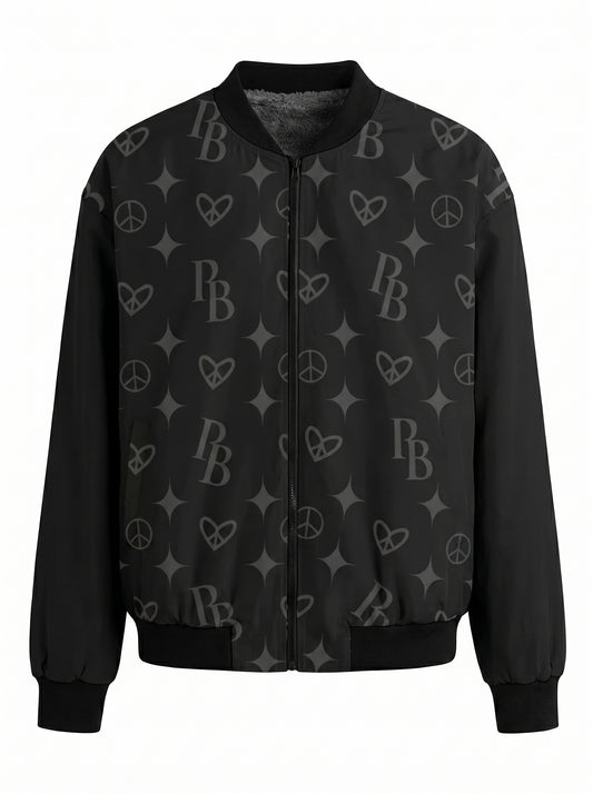 PIA BOLTE® Bomberjacke - Black & White Matroschka Style PB Hologram - PIA BOLTE® COUTURE
