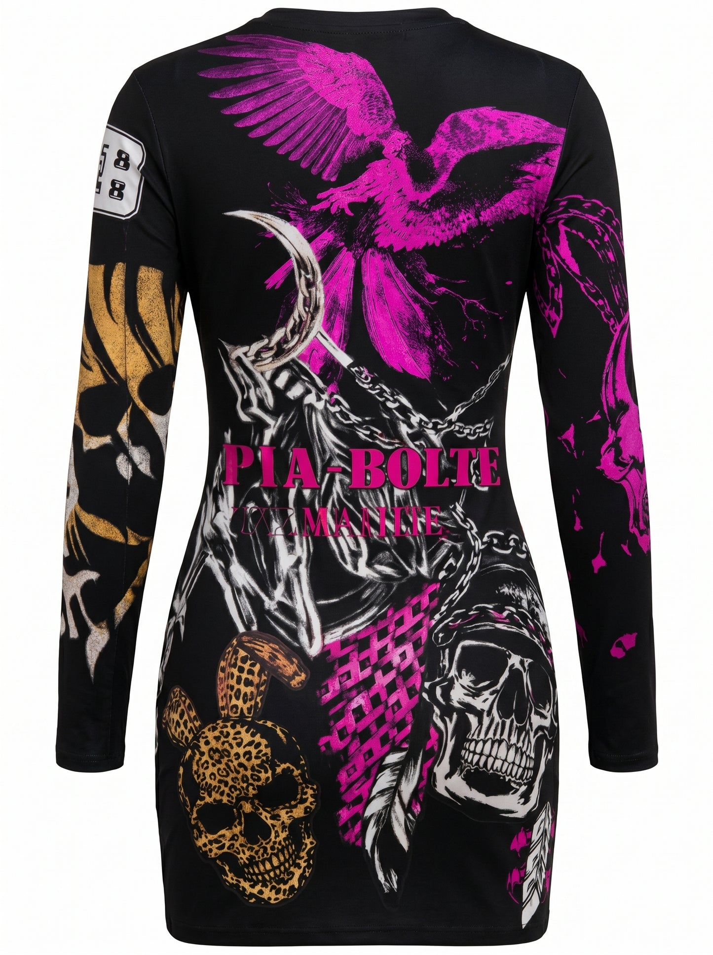 PIA BOLTE® Dark Rebel Mini Dress – Punk Skull