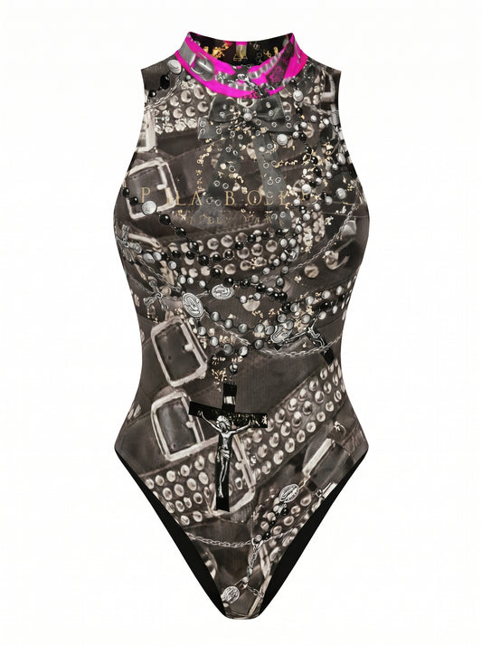 PIA BOLTE® Dark Saint Energy” Bodysuit – Rockstar Pray Edition