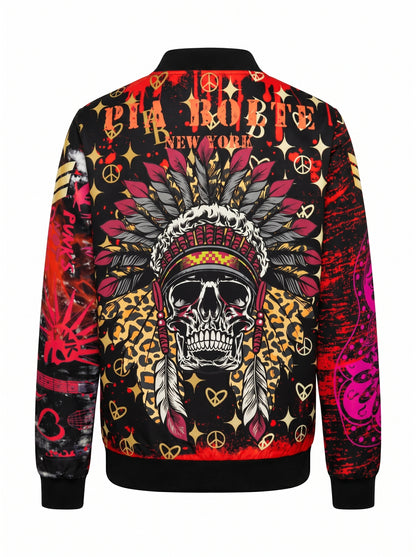 PIA BOLTE® Electric Fuchsia Indianer Bomber Jacket