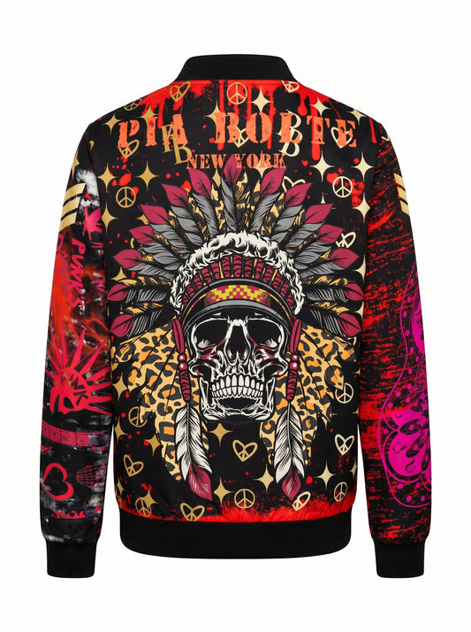 PIA BOLTE® Electric Fuchsia Indianer Bomber Jacket