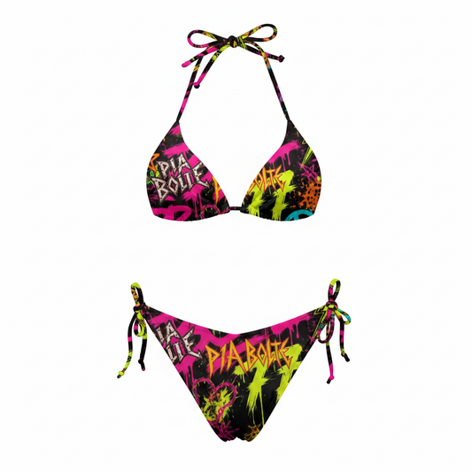 PIA BOLTE® Bikini Graffiti Rockstar Neon - PIA BOLTE® COUTURE