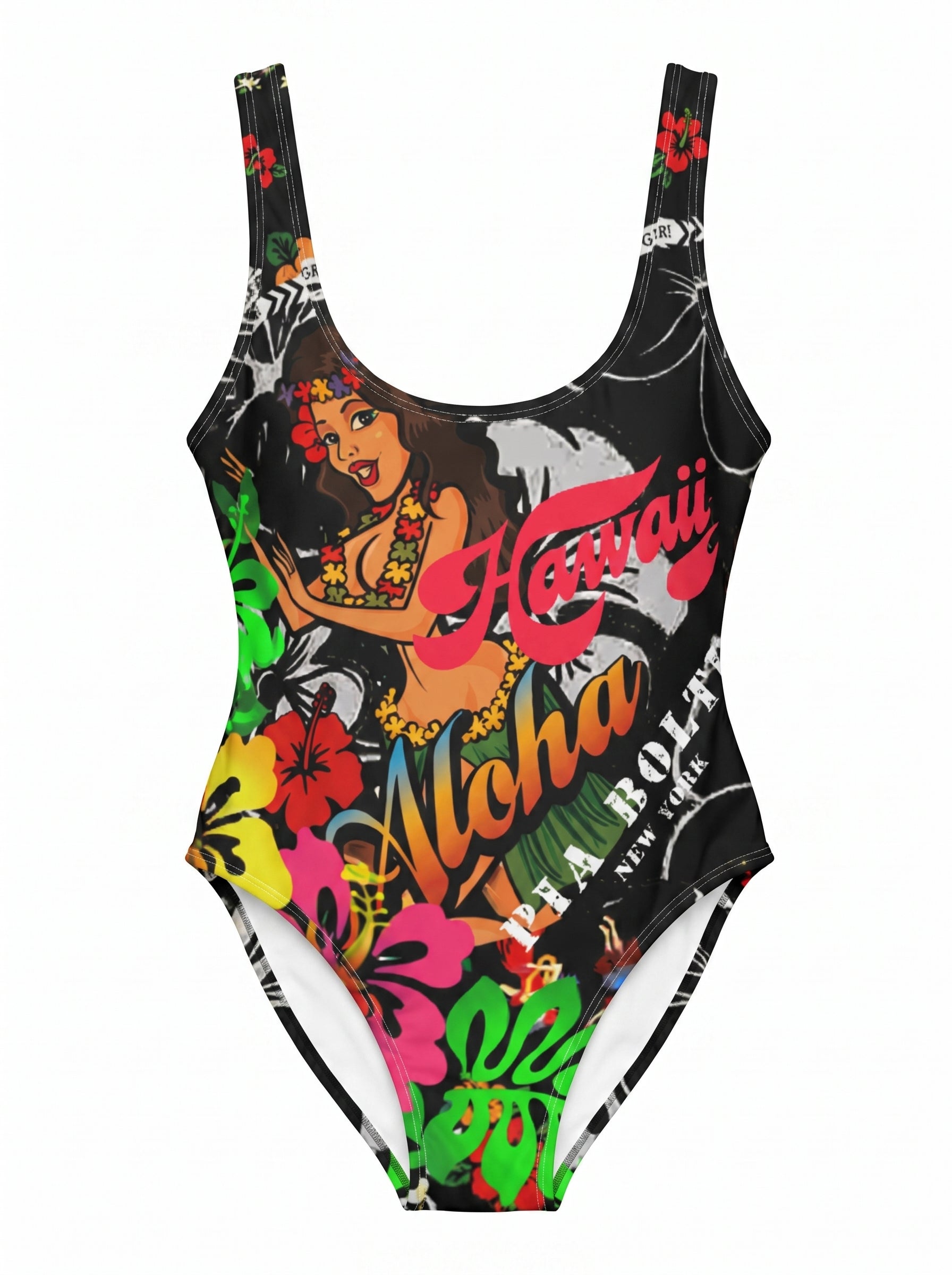 PIA BOLTE® High Cut Swimsuit Aloha Hawaii Flower Power - PIA BOLTE® COUTURE