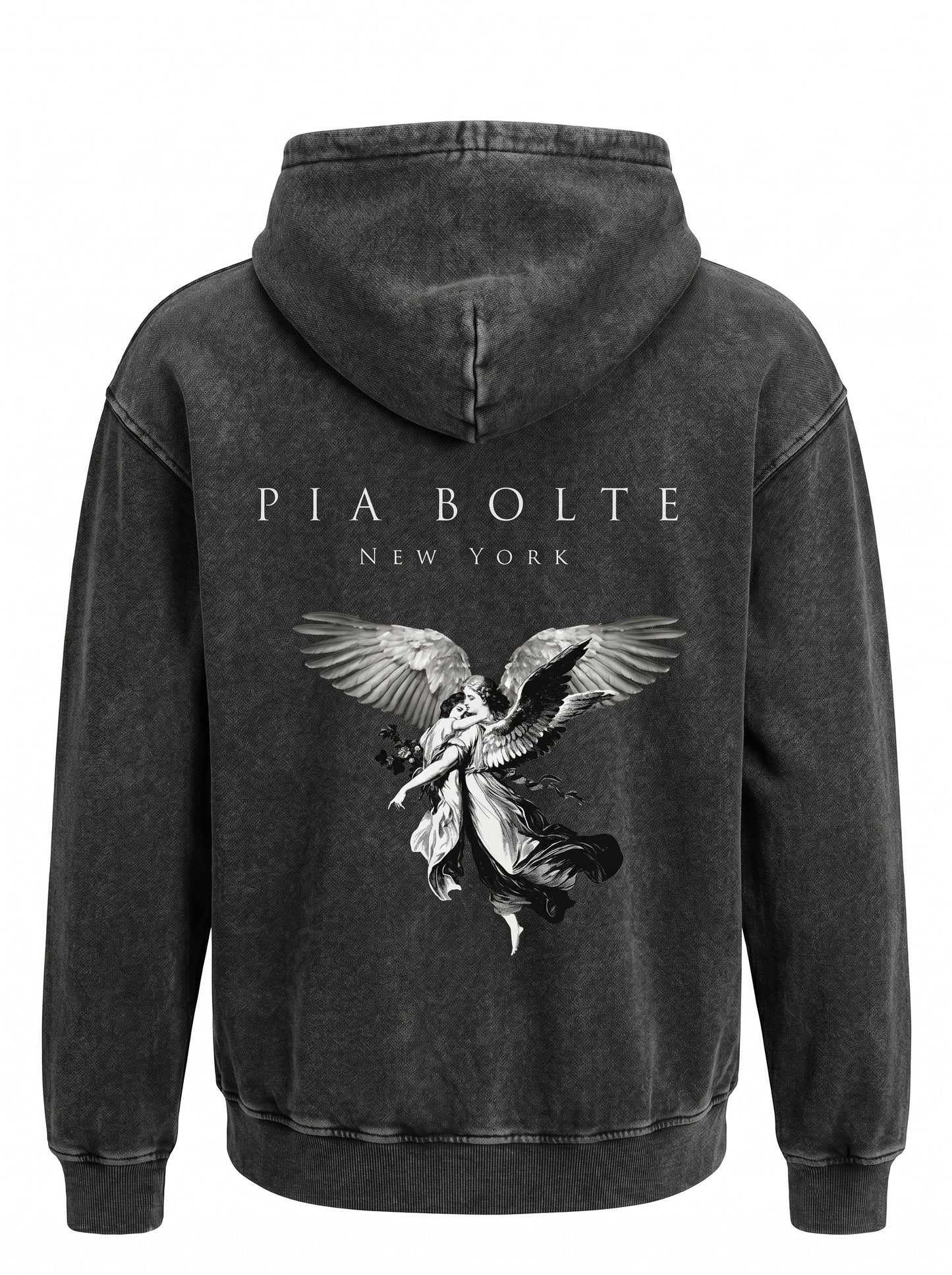 PIA BOLTE® Hoodie - Angel grey-black - PIA BOLTE® COUTURE