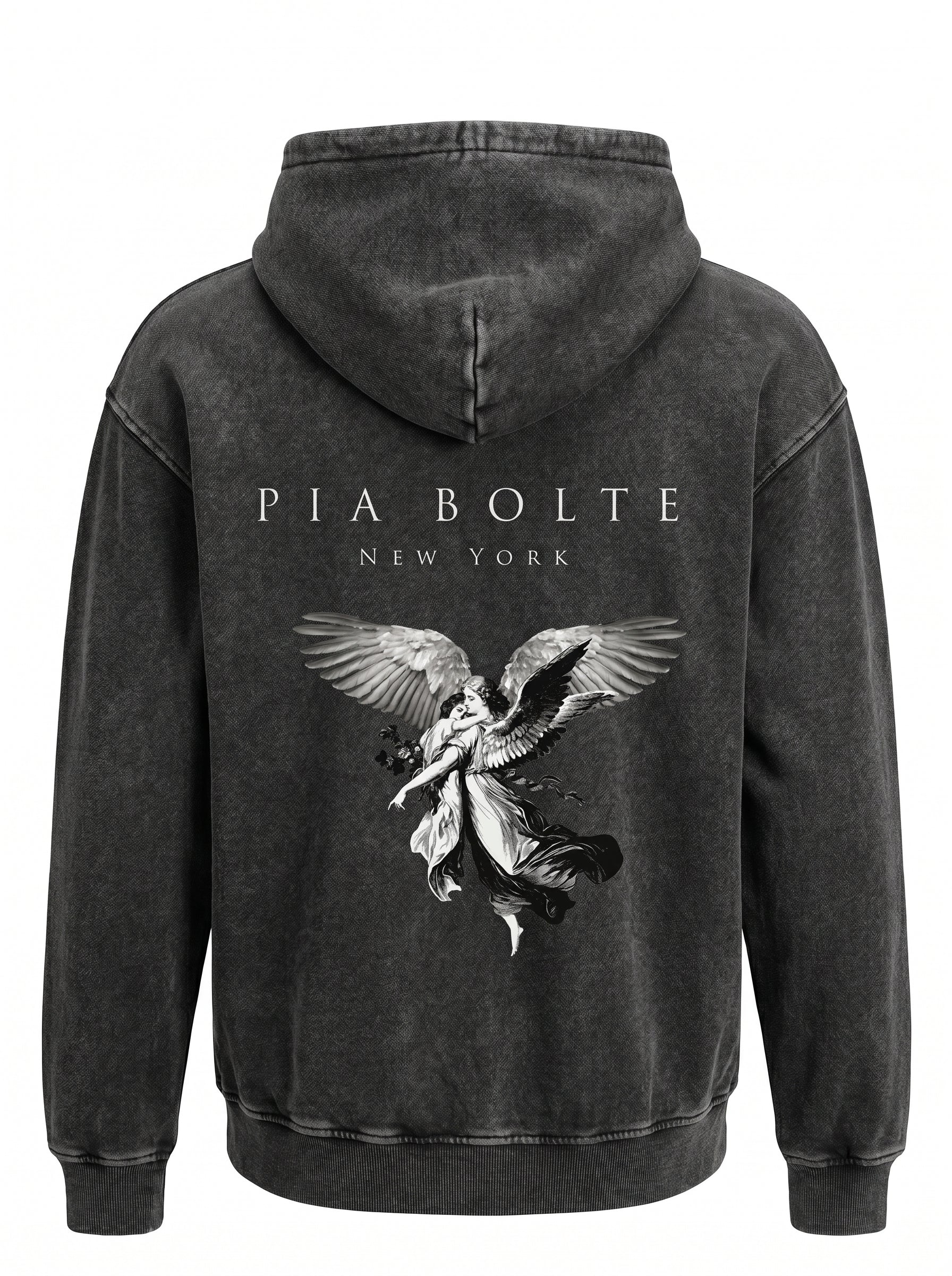 PIA BOLTE® Hoodie - Angel grey-black - PIA BOLTE® COUTURE