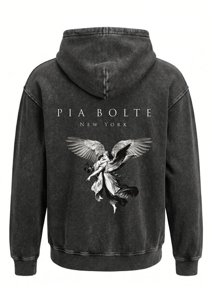 PIA BOLTE® Hoodie - Angel grey-black - PIA BOLTE® COUTURE