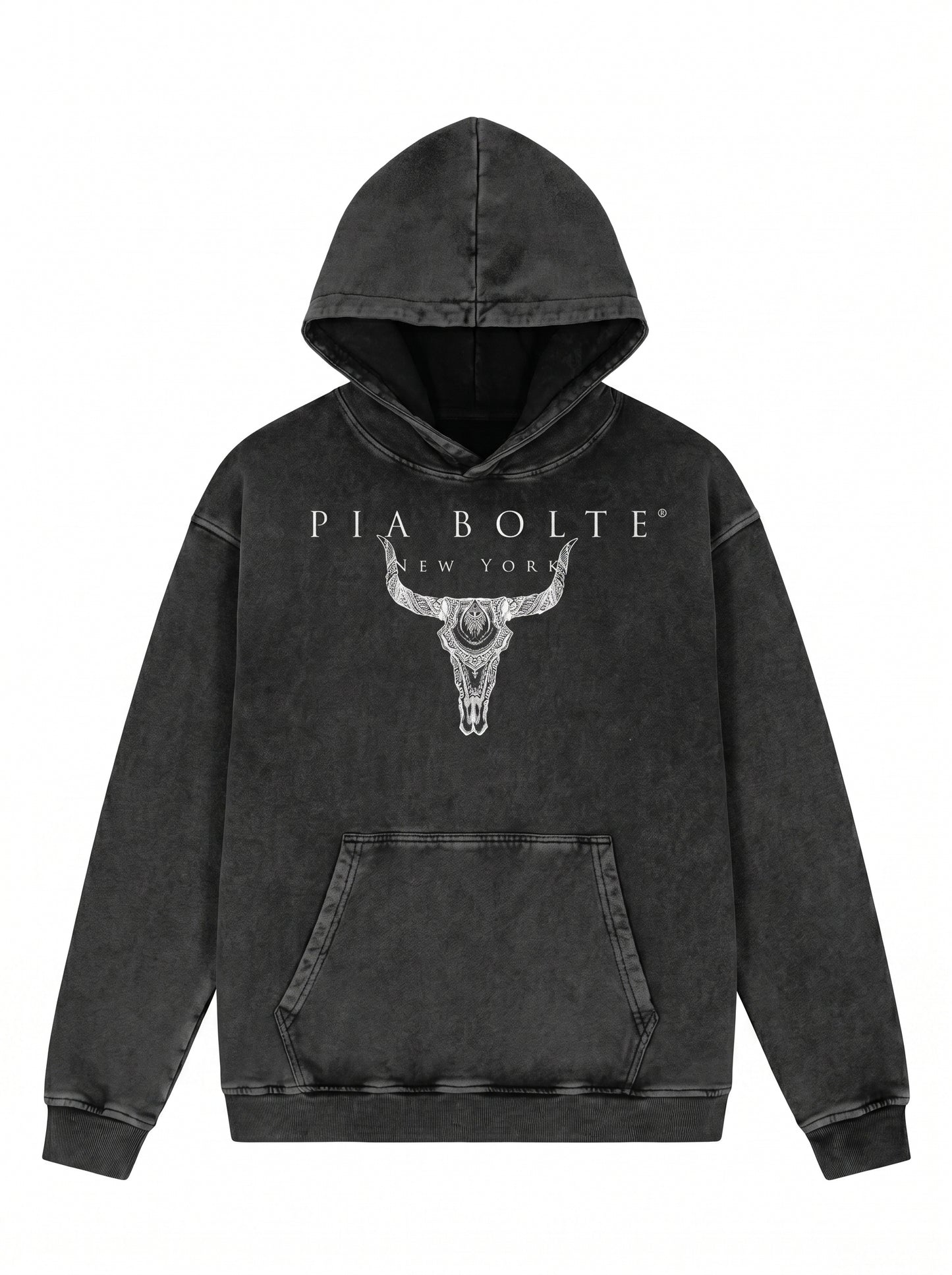 PIA BOLTE® Hoodie - Angel grey-black - PIA BOLTE® COUTURE