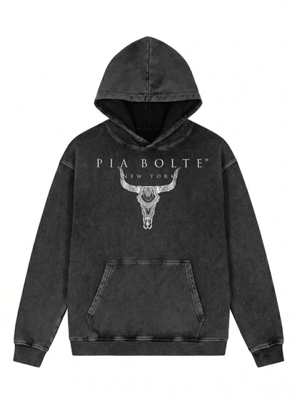 PIA BOLTE® Hoodie - Angel grey-black - PIA BOLTE® COUTURE