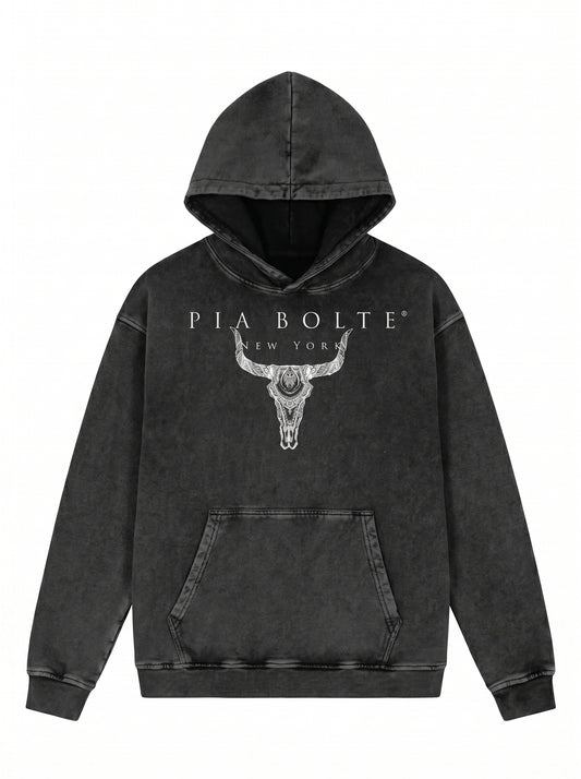 PIA BOLTE® Hoodie - Angel grey-black