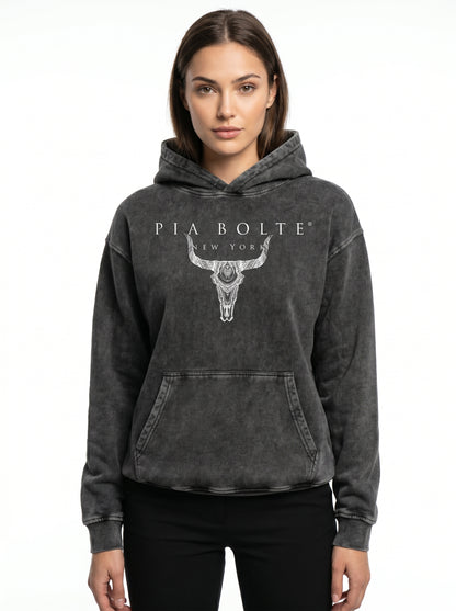 PIA BOLTE® Hoodie - Angel grey-black - PIA BOLTE® COUTURE