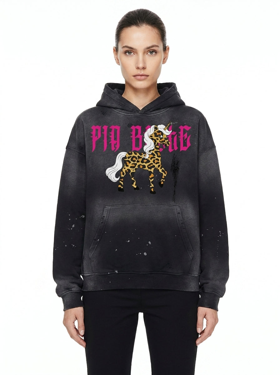 PIA BOLTE® Hoodie - black leoystyle Unicorn (unisex)👌 - PIA BOLTE® COUTURE