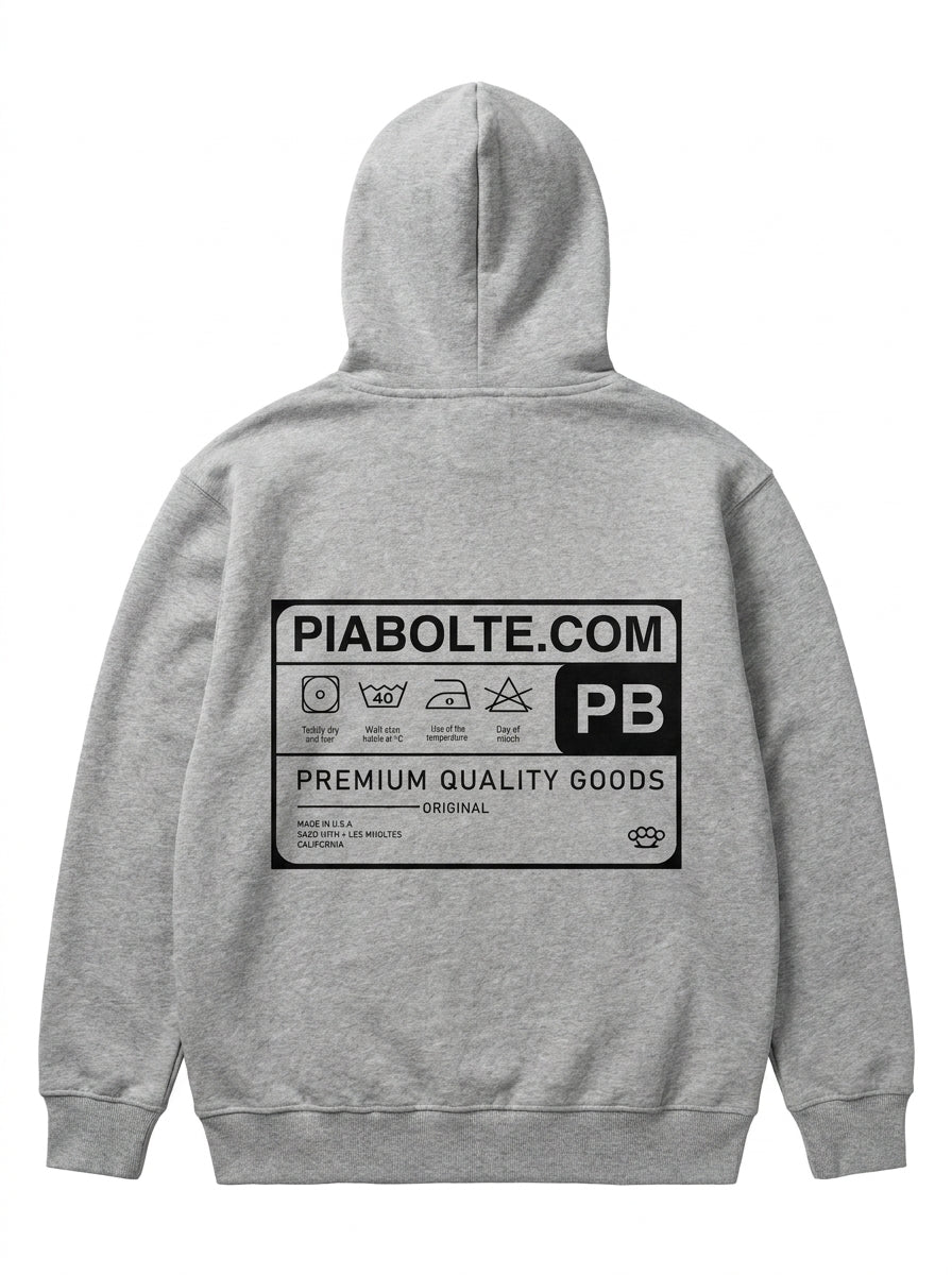 PIA BOLTE® Hoodie - Grey Retro Label