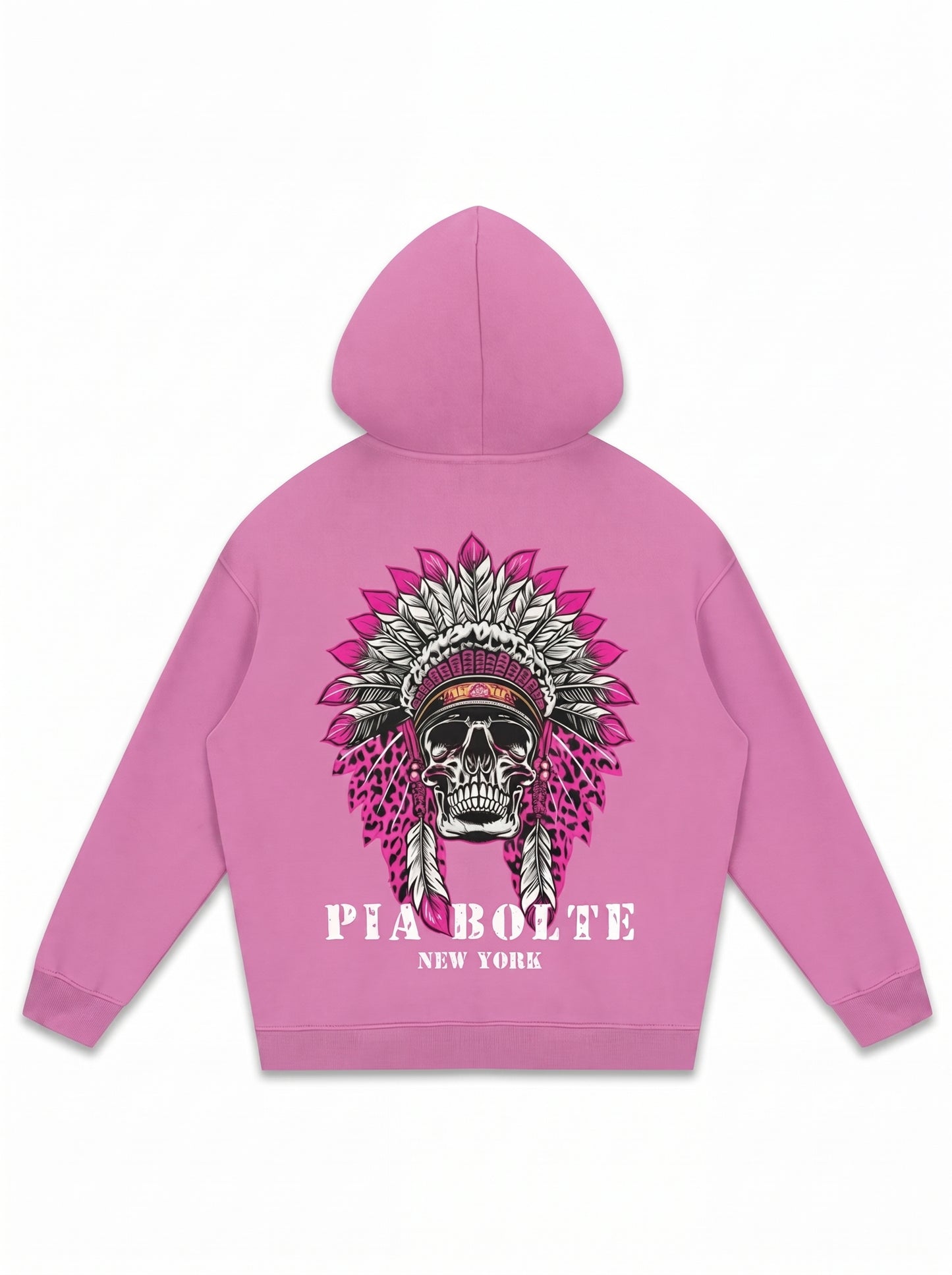 PIA BOLTE® Hoodie pink LOVE chief indiana skull (unisex) - PIA BOLTE® COUTURE
