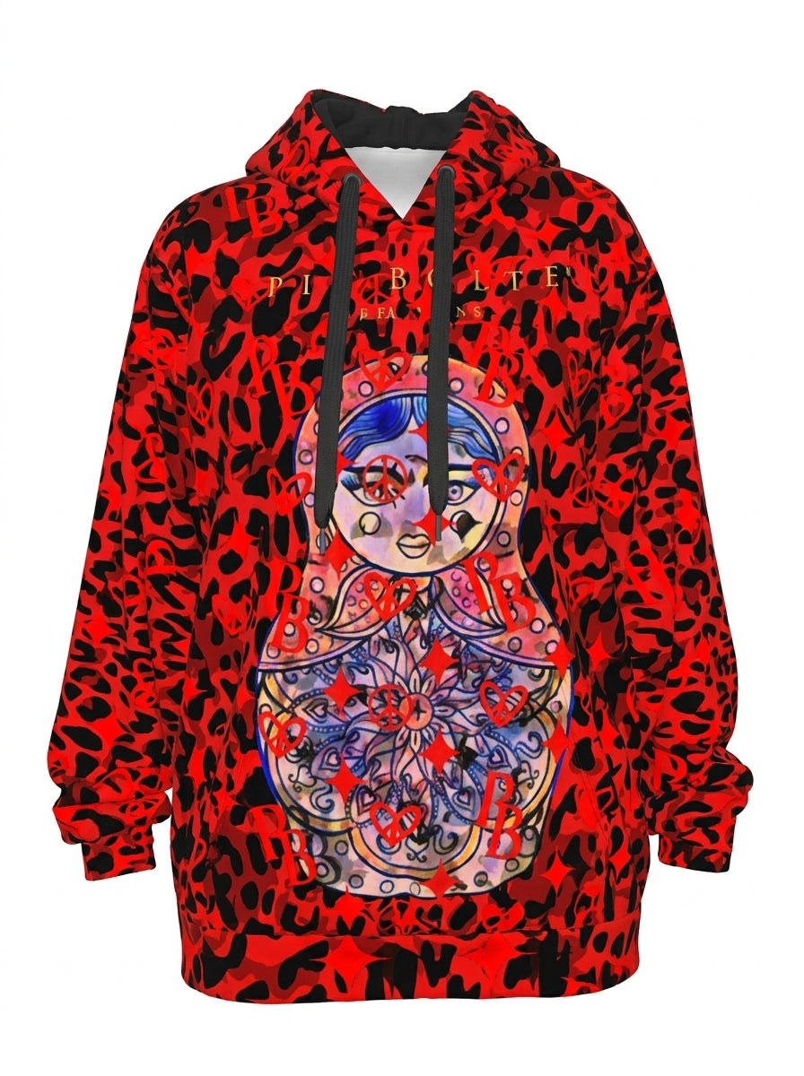 PIA BOLTE® Hoodie - Red Leo Matroschka - PIA BOLTE® COUTURE