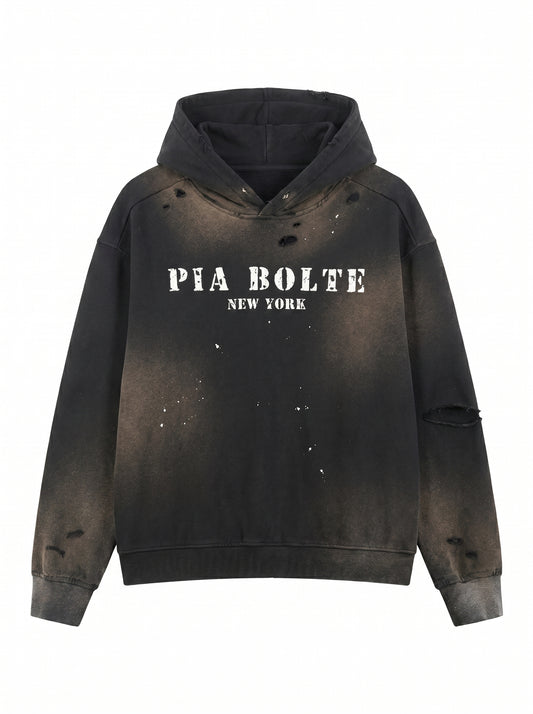 PIA BOLTE® Hoodie – Sun Fade Frayed LA Black Edition