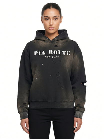 PIA BOLTE® Hoodie – Sun Fade Frayed LA Black Edition