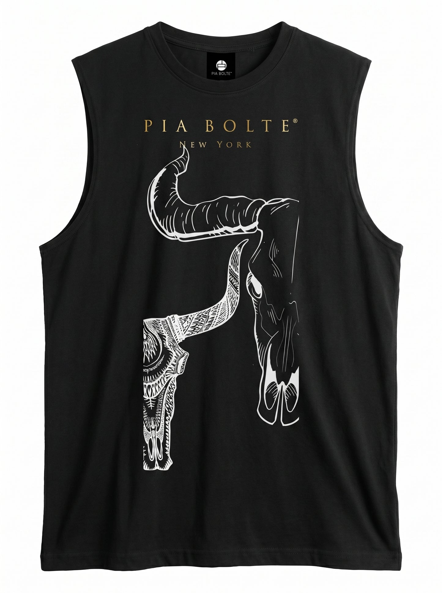 PIA BOLTE® Horn Skull Tank – Minimal Statement Shirt