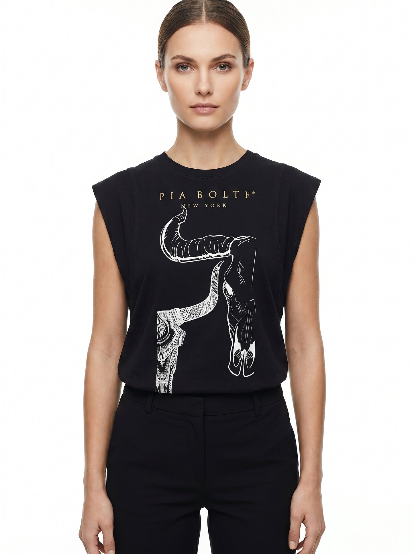 PIA BOLTE® Horn Skull Tank – Minimal Statement Shirt