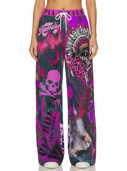 PIA BOLTE® Hose - Pink Indiana Skull - PIA BOLTE® COUTURE