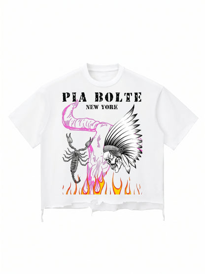 PIA BOLTE® Inferno Art Cropped Shirt