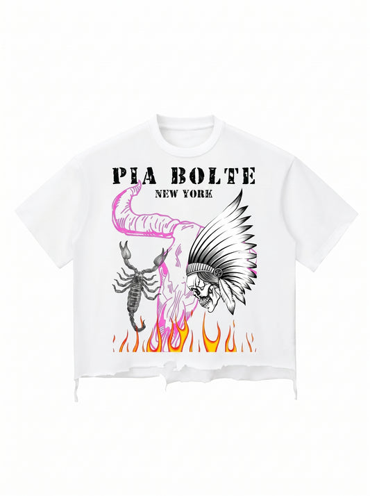 PIA BOLTE® Inferno Art Cropped Shirt