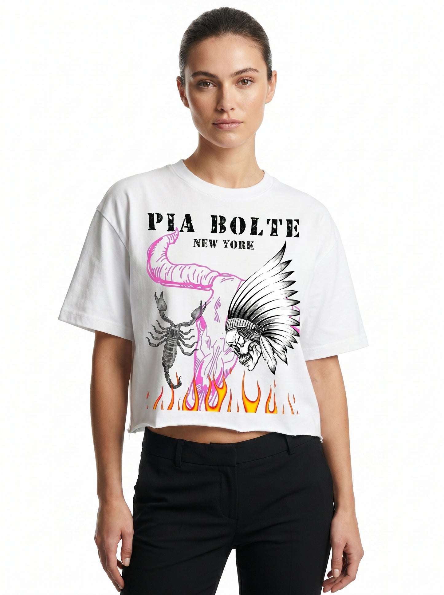 PIA BOLTE® Inferno Art Cropped Shirt